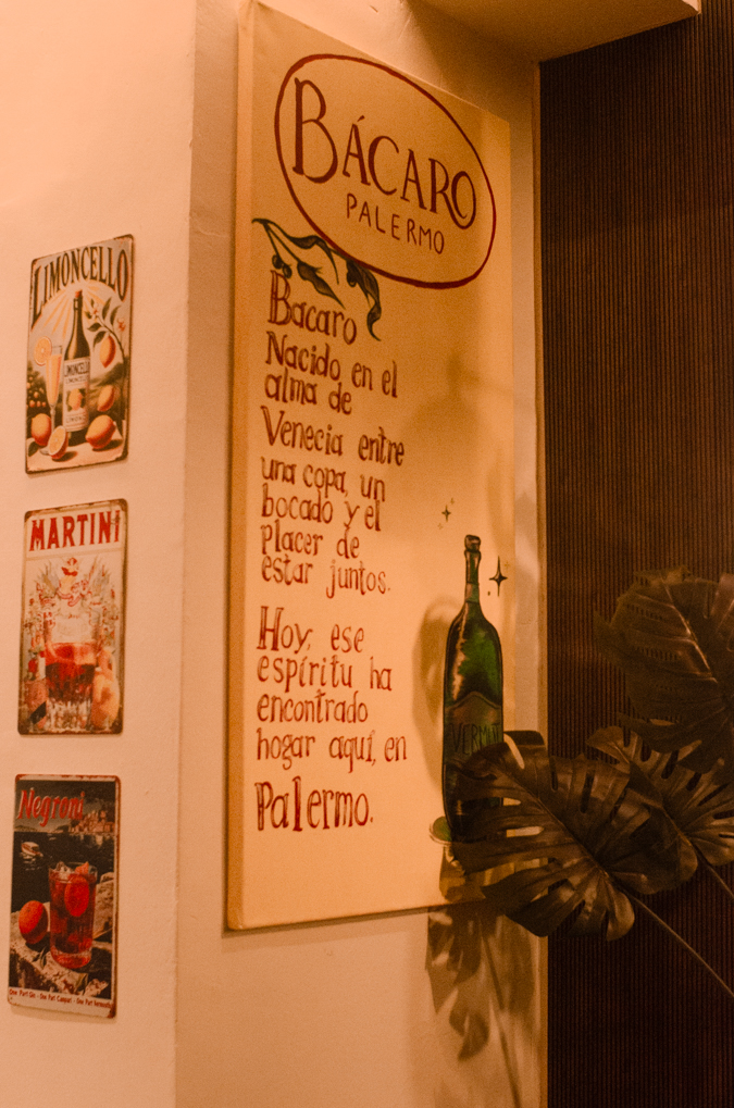 Ambiente inspirado en los bácari venecianos, Bácaro Palermo